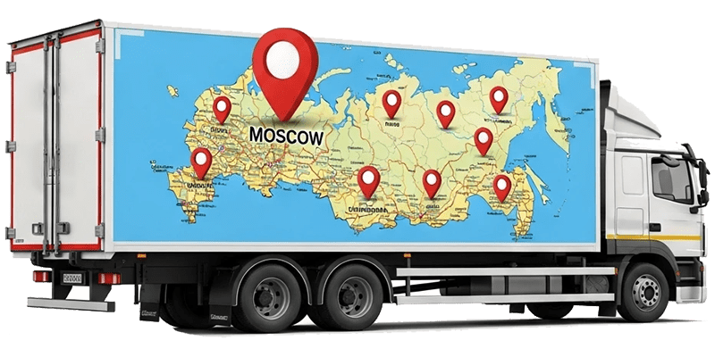Грузовик с картой доставки